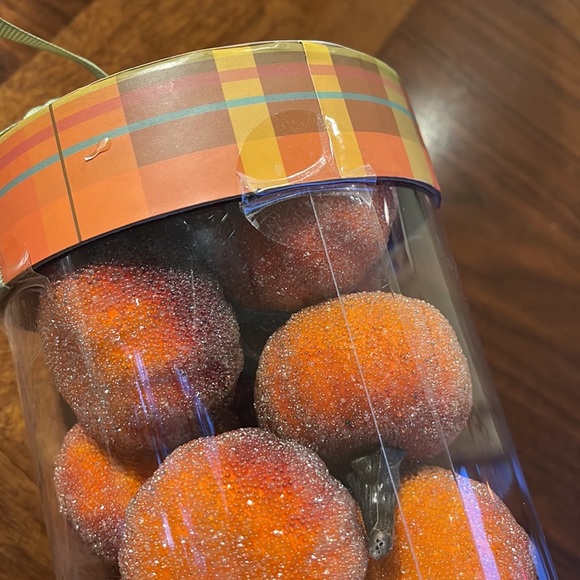 UNOPENED DOMAIN BEADED UNSCENTED DECORATIVE MINI PUMPKINS - SO FESTIVE! - Picture 5 of 8